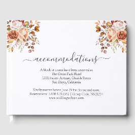 Libro De Visitas Fall Autumn Leaves Rustic Country Boho Wedding
