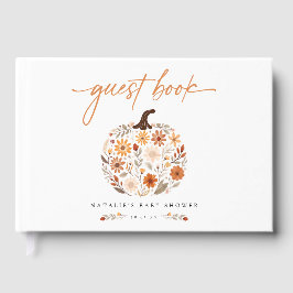 Libro De Visitas Fall Floral Pumpkin Baby Shower