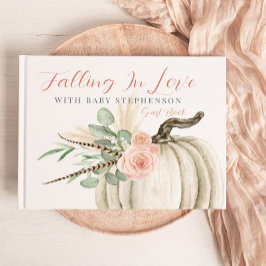 Libro De Visitas Fall In Love Chica Baby Shower Pumpkin Guest Book