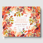 Libro De Visitas Fall Watercolor Floral 90th Birthday Guest Book<br><div class="desc">Celebre en estilo con nuestro libro de invitados Bright and bold 90th Birthday Party,  con nuestro impresionante diseño floral de acuarela en los colores del otoño. ¡Pida ahora y haz que tu cumpleaños 90 sea memorable!</div>
