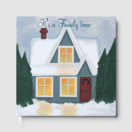 Libro de visitas familiar con ilustracion de invie