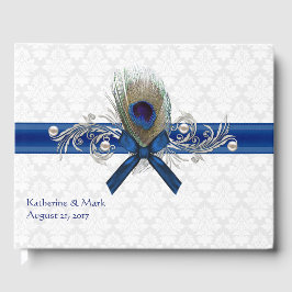 Libro De Visitas Fancy Peacock Feather Boda Guest Book