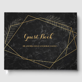 Libro De Visitas Faux Marble Geométrico