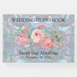 Libro De Visitas Faux Mother of Pearl Boda Guestbook