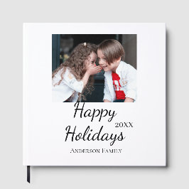 Libro De Visitas Felices vacaciones niños foto de familia regalos m