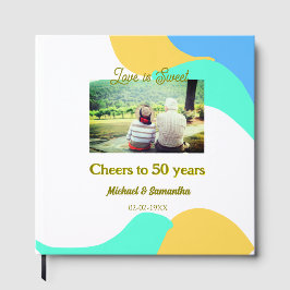 Libro De Visitas feliz 50 aniversario el amor es Dulce retro