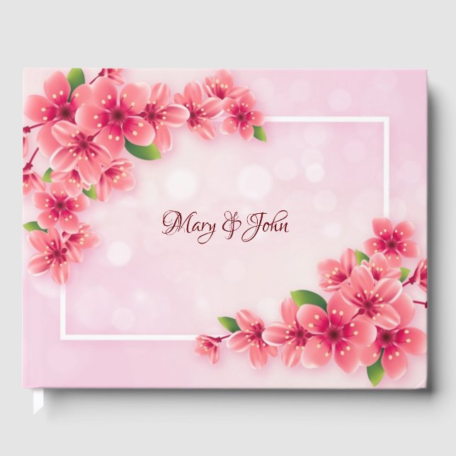 Libro De Visitas Feliz boda rosa charry (Anverso)