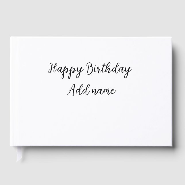 Libro De Visitas Feliz cumpleaños agregar el título simple (Anverso)