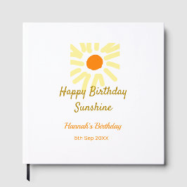 Libro De Visitas Feliz cumpleaños amarillo naranja cumpleaños boho