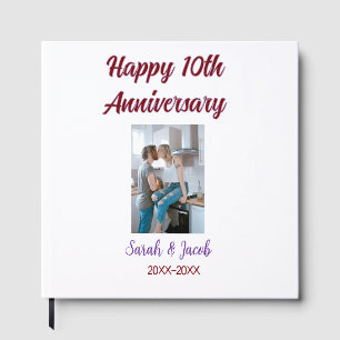 Libro De Visitas Feliz décimo aniversario foto boda apellido d