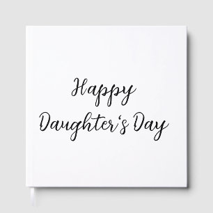 Libro De Visitas Feliz día de las hijas texto simple mínimo añadir