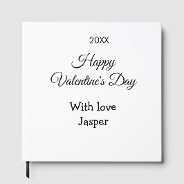 Libro De Visitas Feliz día de San Valentín nombre amor simple año e