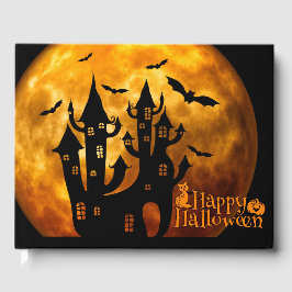 Libro De Visitas Feliz Halloween (luna llena)