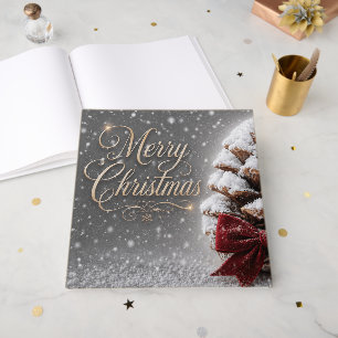 Libro De Visitas Feliz Navidad Piña Cubierta de Nieve