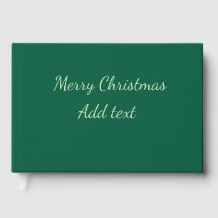 Libro De Visitas Feliz Navidad verde planicie vacaciones en solitar