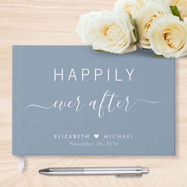 Libro De Visitas Feliz Nunca Después De Un Boda Azul Dusto (Subido por el creador)