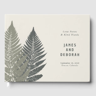 Libro De Visitas Fern Botanical Modern Minimal Woodland Boda