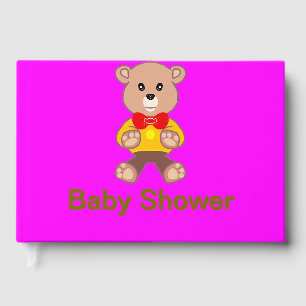 Libro De Visitas Festividad divertidaCute Bowtie TeddyBear BabyShow