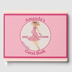 Libro De Visitas Fiesta Baby Shower Retro Mommy Blonde