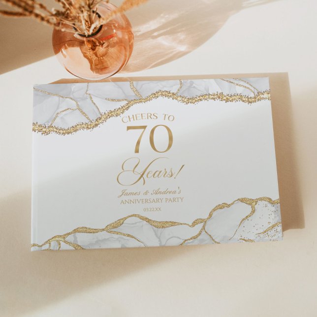 Libro De Visitas Fiesta de Aniversario de Bodas de Agata Oro Blanco (Subido por el creador)