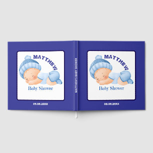 Libro De Visitas Fiesta de Baby Shower Azul, Baby Shower de Niño