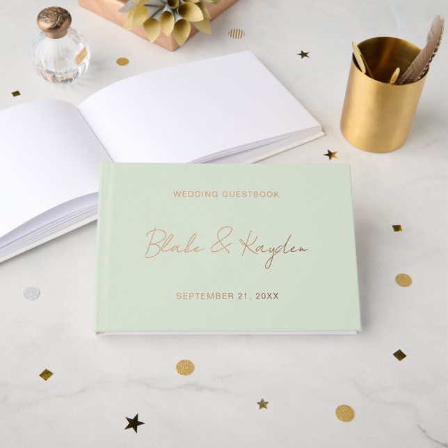 Libro De Visitas Fiesta de compromiso de boda personalizada ducha d (Anverso Abierto)