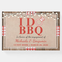 Libro De Visitas Fiesta de compromiso Rustic I Do BBQ para parejas