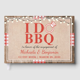 Libro De Visitas Fiesta de compromiso Rustic I Do BBQ para parejas