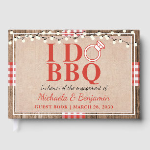 Libro De Visitas Fiesta de compromiso Rustic I Do BBQ para parejas