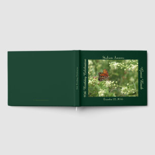 Libro De Visitas Fiesta de cumpleaños, nombre, mariposa Naranja, ve