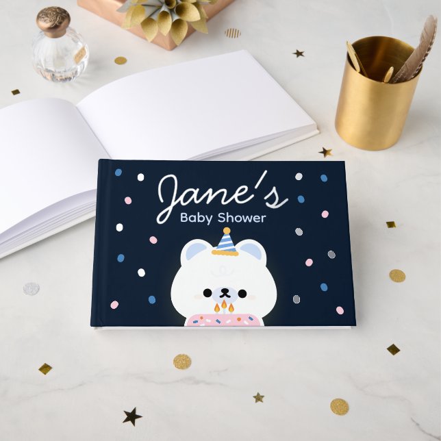 Libro De Visitas Fiesta de cumpleaños simple y divertida (Anverso Abierto)