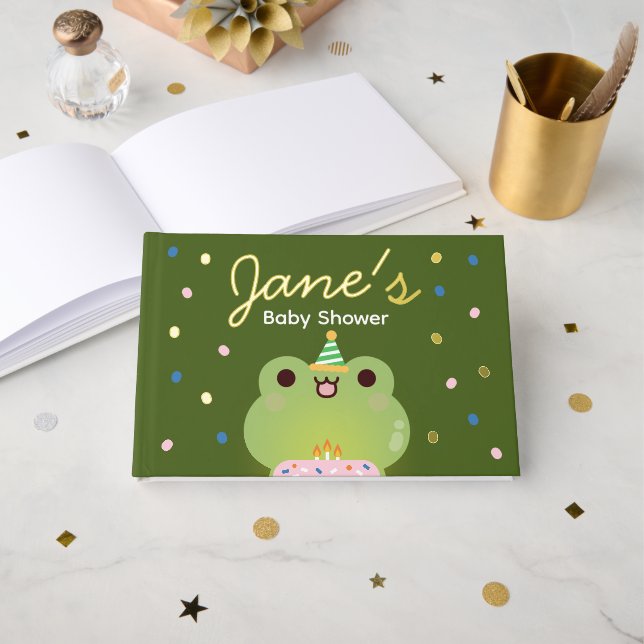 Libro De Visitas Fiesta de cumpleaños simple y divertida (Anverso Abierto)