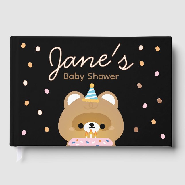 Libro De Visitas Fiesta de cumpleaños simple y divertida (Anverso)