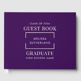 Libro De Visitas Fiesta de Graduación 2026 Morada