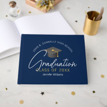 Fiesta de Graduación Personalizada Azul Marino Mod