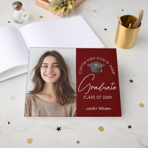 Libro De Visitas Fiesta de graduación personalizada con foto de gra