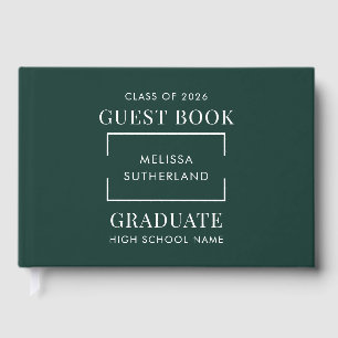 Libro De Visitas Fiesta de Graduación Verde 2026