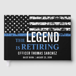 Libro De Visitas Fiesta de Jubilación de la Policía con Bandera Azu