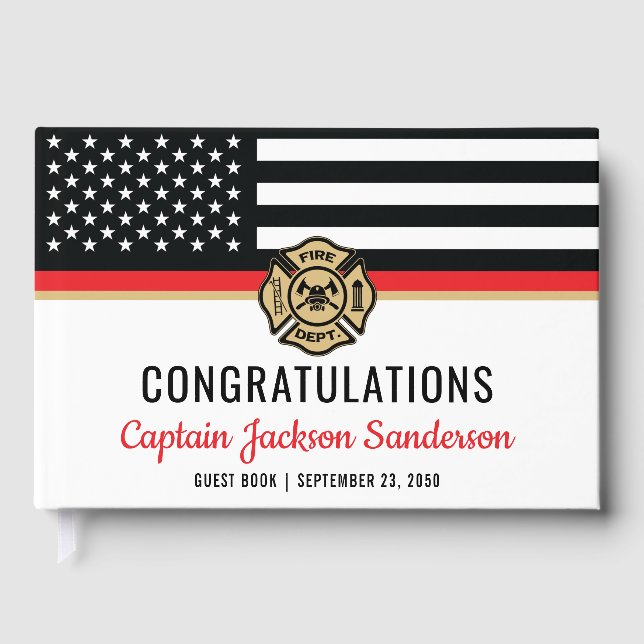 Libro De Visitas Fiesta de Jubilación del Departamento de Bomberos (Anverso)