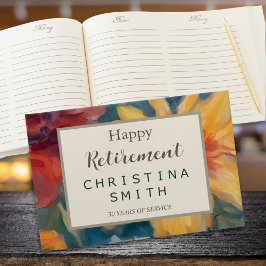 Libro De Visitas Fiesta de Jubilación Floral Vintage de Blooms Artí