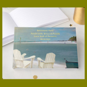 Libro De Visitas Fiesta de Jubilación Ocean Beach Real Relieve meta