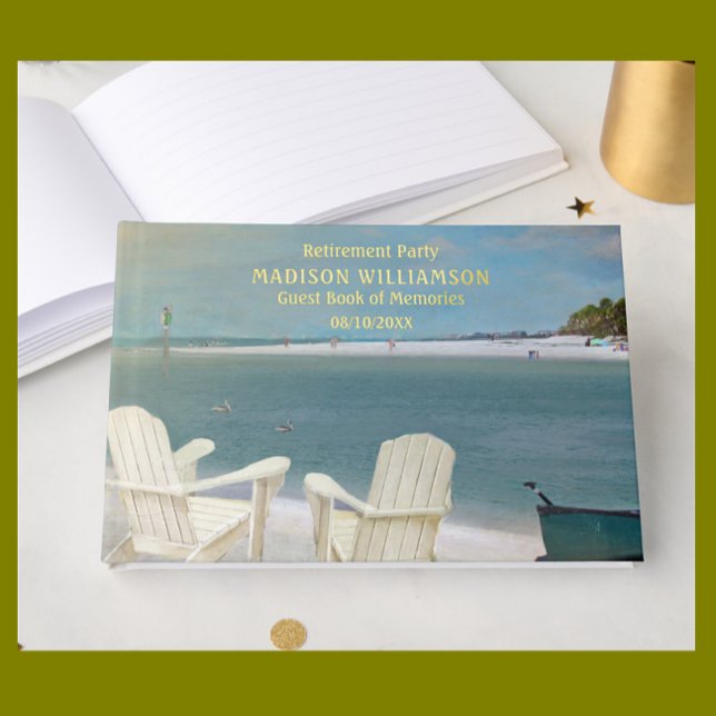 Libro De Visitas Fiesta de Jubilación Ocean Beach Real Relieve meta (Subido por el creador)