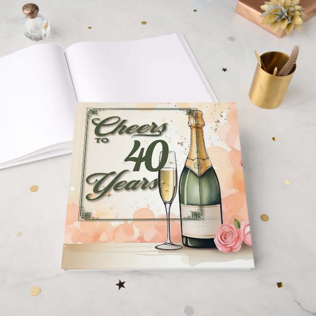 Libro De Visitas Fiesta de Salud a Años (Anverso Abierto)