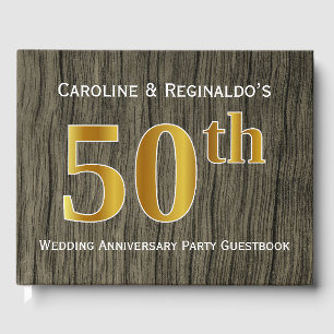 Libro De Visitas Fiesta del 50° Aniversario del Boda de la Rústica