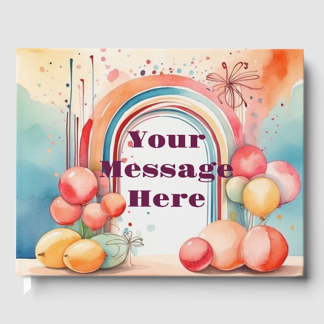 Libro De Visitas Fiesta del arco iris acuático (Anverso)