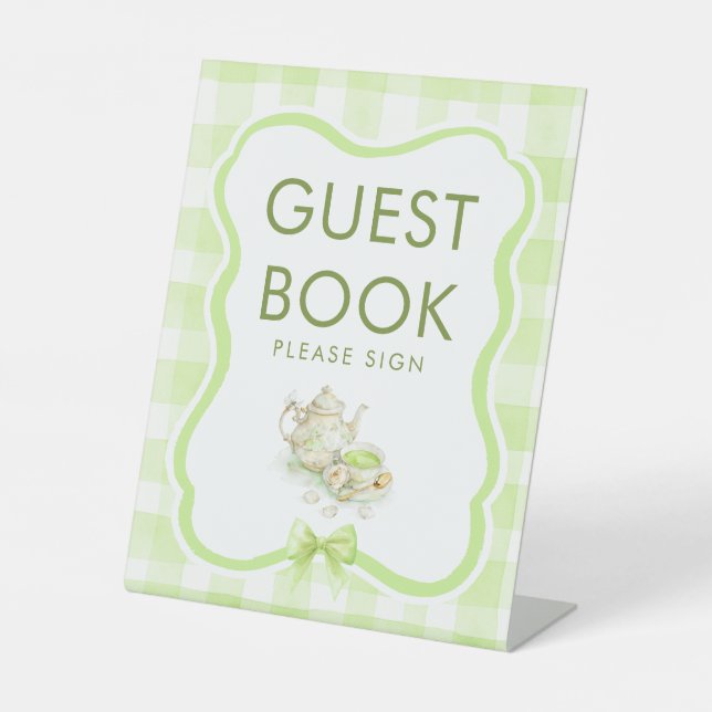 Libro de Visitas Fiesta del Té Verde Señal de Mesa (Anverso)