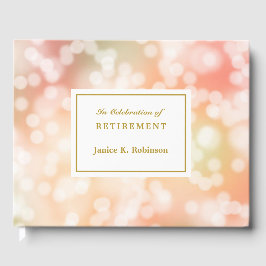 Libro De Visitas Fiesta ilumina la jubilación elegante