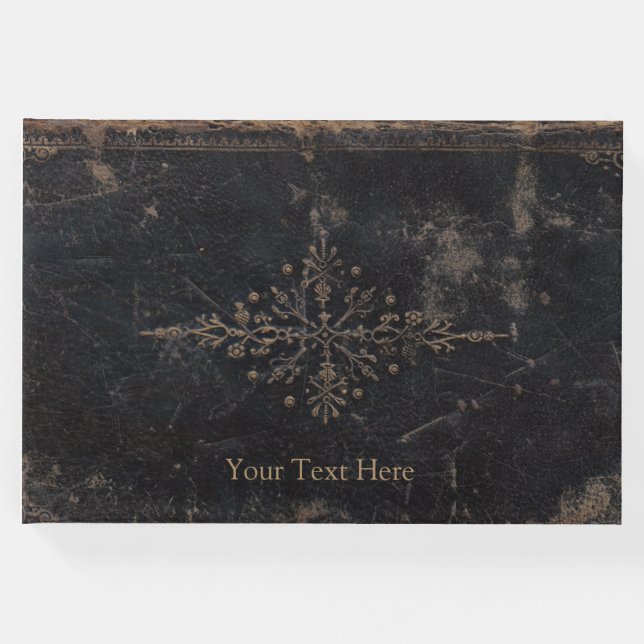 Libro De Visitas Fleur-de-lis Antique Leather (Anverso)