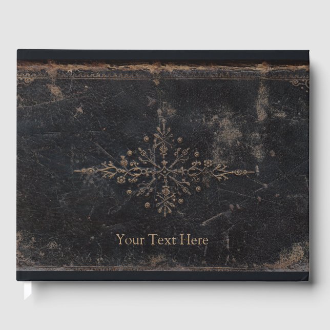Libro De Visitas Fleur-de-lis Antique Leather (Anverso)