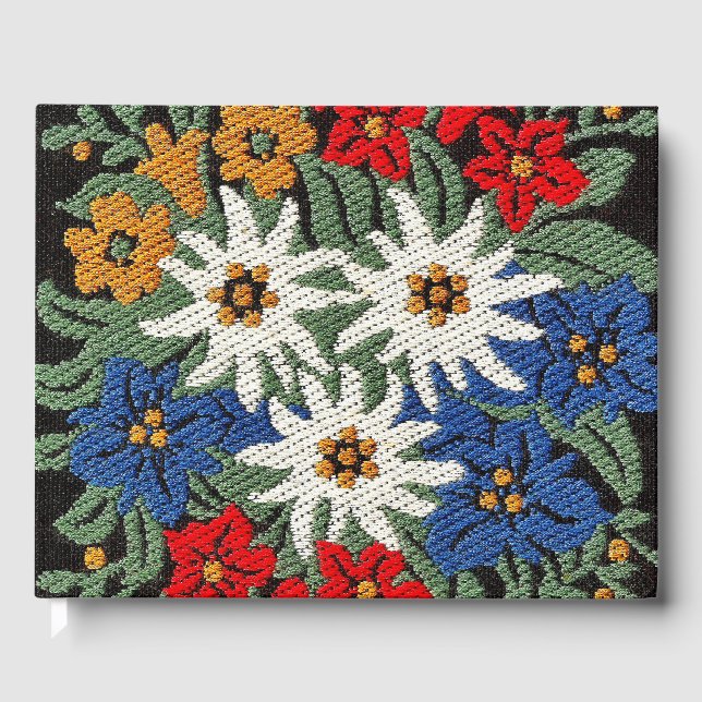 Libro De Visitas Flor alpina suiza Edelweiss (Anverso)